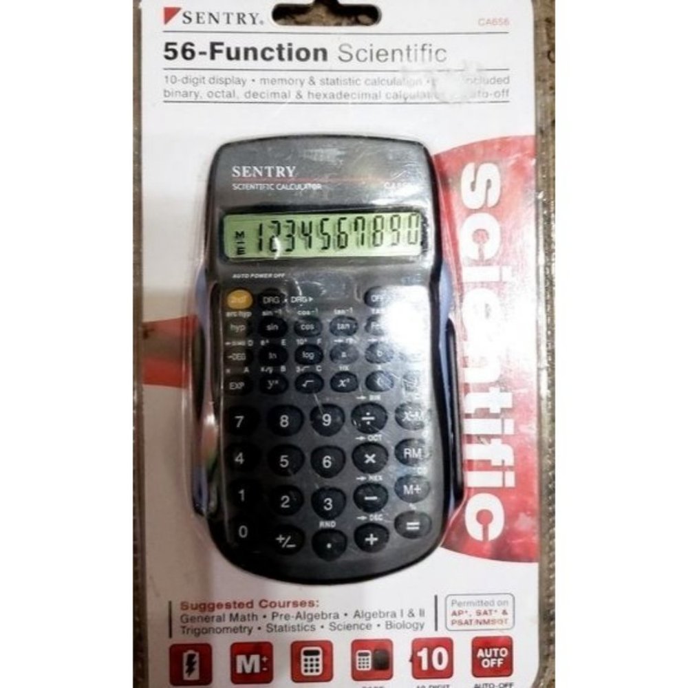 Sentry 56 Function Scientific 10 Digit Display Calculator CAL-CA656  New In Pkg